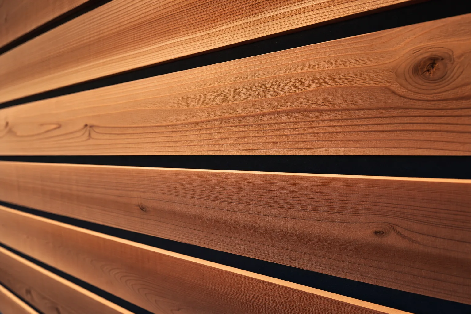 Close detail of cedar fence boards and post framing showing grain and fastener placement